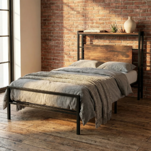 Base De Cama Individual Camas Metal Con Cabecero Almacenaje