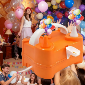 Bomba Para Inflar Globos Electrica Doble Válvula Fiesta