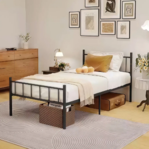 Vivanido® Con Cabecero Y Estribo Base Cama Individual Metal