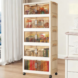 Armario Plegable De 5 Niveles Con Ruedas Y Puertas Magnética