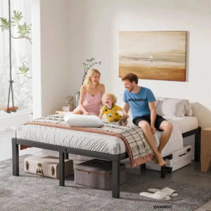 Base Cama Matrimonial Hierro Metálico Negro Full 190x137